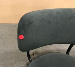 Open Box: Maison Upholstered Swivel Counter Stool (25"H) - Performance Everydayvelvet™ Carbon, Bronze Finish