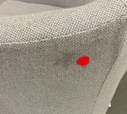 Open Box: Blake Swivel Armchair, Polyester Wrapped Cushions - Performance Boucle, Pebble