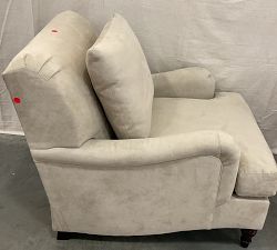 Open Box: Carlisle English Arm Upholstered Armchair, Polyester Wrapped Cushions - Performance Suede, Stone