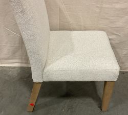 Open Box: Classic Upholstered Dining Side Chair - Performance Boucle Oatmeal, Seadrift Legs