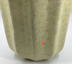 Open Box: Modern Rustic Fluted Outdoor Planters, Large - 15.75" Diam. X 15.75"H - White