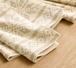 Snowflake Fair Isle Cotton Napkins - Set of 4