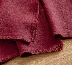 Frayed Oversized Linen Napkins - Set of 4