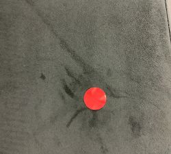 Open Box: Maison Upholstered Swivel Counter Stool (24") - Rustic Chenille Slate, Bronze Legs