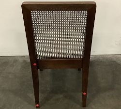 Open Box: Monty Cane Dining Chair - Performance Boucle Oatmeal, Vintage Amber Finish
