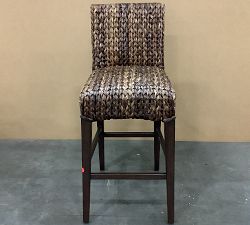 Open Box: Seagrass Bar height stool - Havana Dark