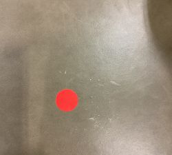 Open Box: Layton Leather Bar Height Stool - Blackened Oak Legs, Legacy Taupe