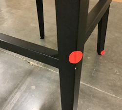 Open Box: Layton Leather Bar Height Stool - Blackened Oak Legs, Legacy Taupe