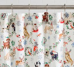 Christmas Dogs Shower Curtain