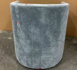 Open Box: Baldwin Upholstered Barrel Back Dining Armchair - Rustic Chenille Vapor