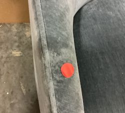 Open Box: Baldwin Upholstered Barrel Back Dining Armchair - Rustic Chenille Vapor