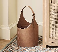 Cliff Leather Waste Basket