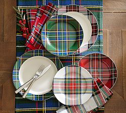 Stewart Plaid Stoneware Dinnerware Collection