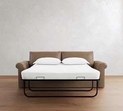 Westwood Roll Arm Leather Sleeper Sofa - Thumbnail 2
