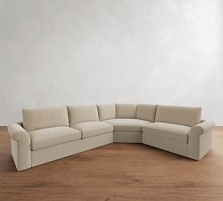 Westwood Roll Arm 3-Piece Wedge Sectional (131&quot;)