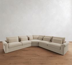 Westwood Roll Arm Deep Seat 3-Piece L-Shaped Wedge Sectional  (136"&ndash;146")