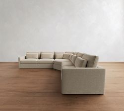 Westwood Slim Arm Deep Seat 3-Piece L-Shaped Wedge Sectional (130&quot;)