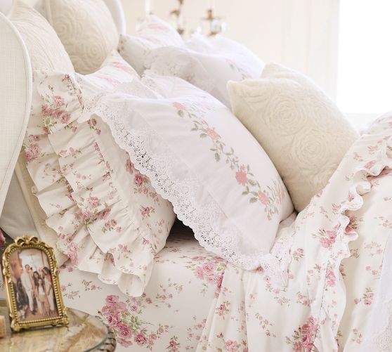 LoveShackFancy Antique Floral Printed Sheet Set