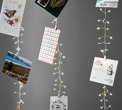 Curtain String Lights Christmas Card Holder