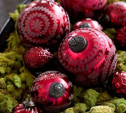 Etched Mercury Glass Ornaments