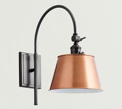 Tapered Metal Shade Arc Sconce (18'')