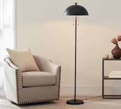 Caufield Metal Dome Downlight Floor Lamp (63")