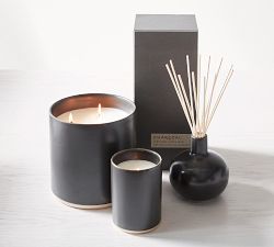Mason Ceramic Scented Candle - Black Amber