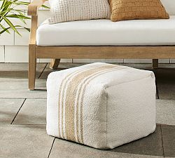 Modern Farmhouse Outdoor Pouf