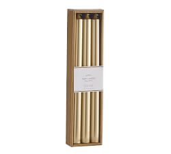 Unscented Gold Taper Candles - Set of 6
