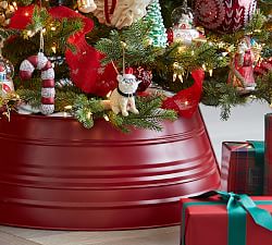 Handcrafted Red Metal Tree Collar
