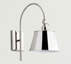 Tapered Metal Shade Arc Sconce (18'')