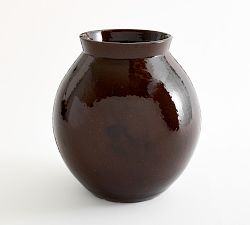 Brown Glazed Terracotta Vase