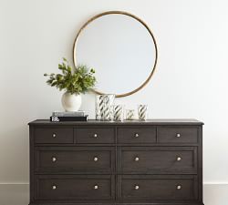 Crosby Brass Round Wall Mirror