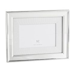 Personalized Silver-Plated Grosgrain Ribbon Mat Frames