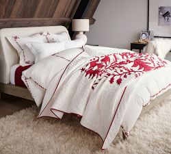 Tahoe Embroidered Cotton Duvet Cover