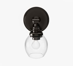 Glass Globe Petite Straight Arm Sconce (8'')