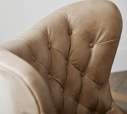 Champlain Tufted Square Arm Leather Chair