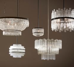 Sander Staggered Glass Round Chandelier (26&quot;)