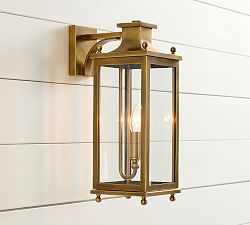 Belvedere Metal Outdoor Lantern Sconce (16")