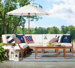 Flag Border Outdoor Pillow