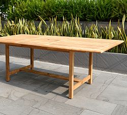 Nassau Teak Rectangular Extendable Outdoor Dining Table (67"-87")