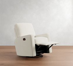 PB Comfort Square Arm Manual &amp; Power Swivel Recliner