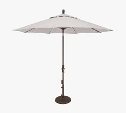 9' Round Fira LED Outdoor Patio Umbrella - Aluminum Tilt Frame