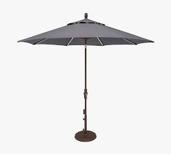 9' Round Fira LED Outdoor Patio Umbrella - Aluminum Tilt Frame