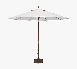 9' Round Fira LED Outdoor Patio Umbrella - Aluminum Tilt Frame