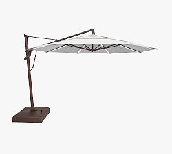 Carmela 13&rsquo; Round Cantilever LED Outdoor Patio Umbrella