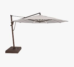 Carmela 13&rsquo; Round Cantilever LED Outdoor Patio Umbrella