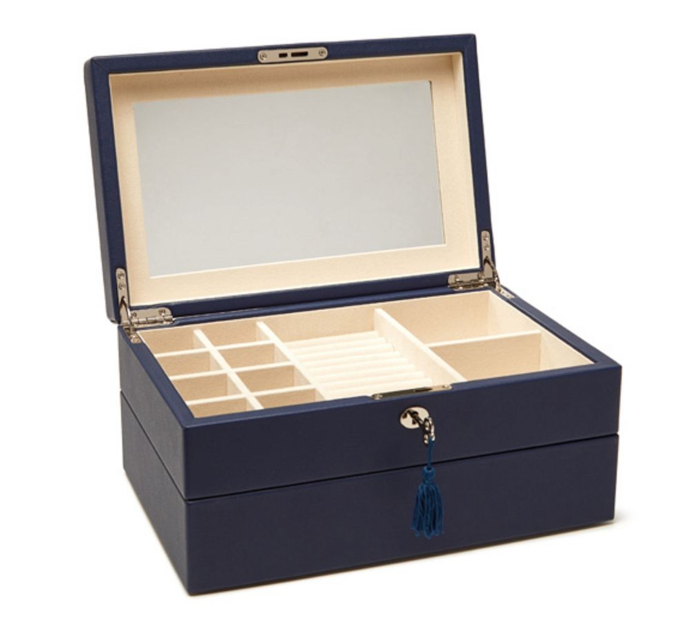 Kennedy Vegan Leather Stackable Jewelry Box | Pottery Barn