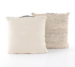 Noyer Handwoven Textured Floor Cushion - Set of 2