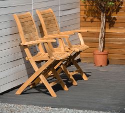 Saldano 9-Piece Teak Square Dining Table with Maya Folding Dining Armchair Set